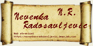 Nevenka Radosavljević vizit kartica